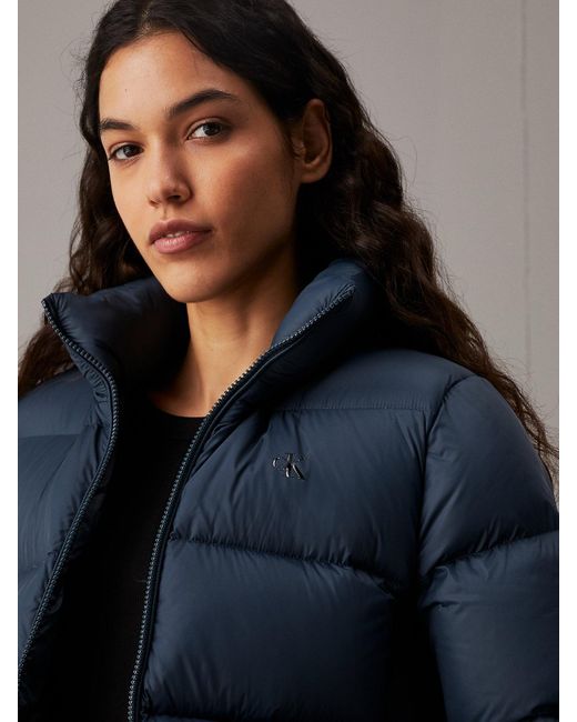 Calvin Klein Blue Short Down Puffer Jacket