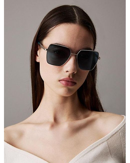Calvin Klein Blue Jeans Square Sunglasses