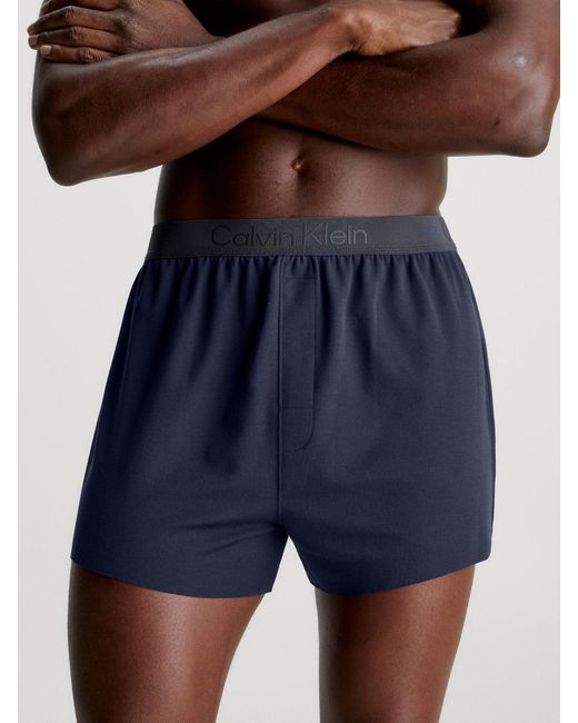 Calvin Klein Blue Slim Fit Boxers - Ck Black for men