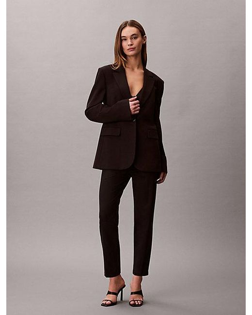 Calvin Klein Black Slim Ponte Blazer