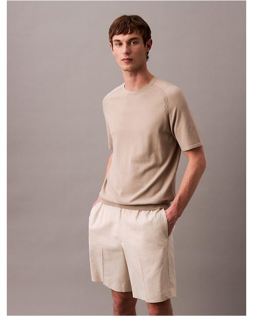 Calvin Klein Multicolor Linen Blend Short for men