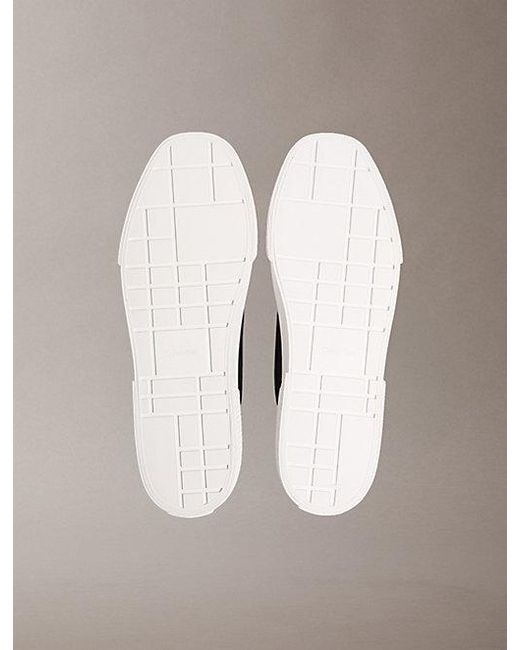 Calvin Klein Metallic Ck Leo Cotton Canvas High Top Trainers for men