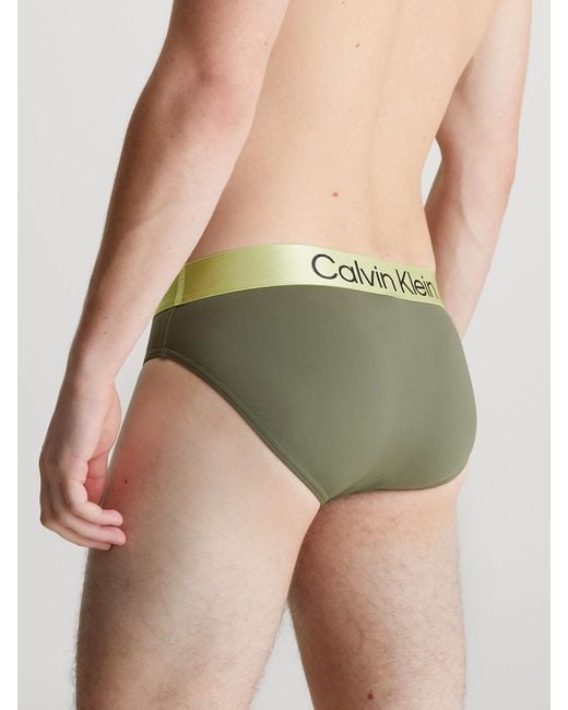 Slip De Bain Calvin Klein pour homme en coloris Vert Lyst