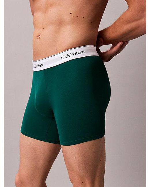 Calvin Klein 3-Pack Boxer Briefs in het Blue voor heren