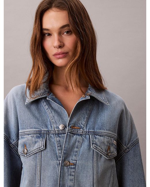 Calvin Klein Blue Relaxed Denim Jacket