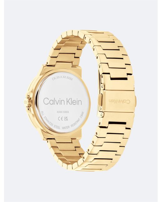 Calvin Klein Metallic Linear Dial Link Bracelet Watch