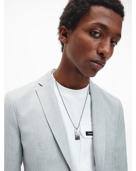 Collier - Grid Calvin Klein pour homme en coloris Blanc | Lyst