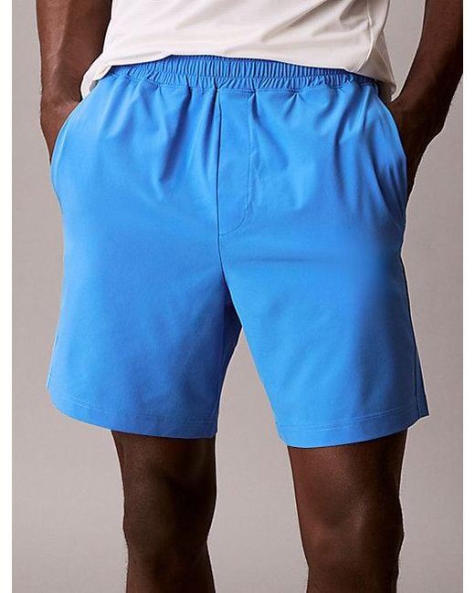 Calvin Klein Blue Sport Water Repellent Performance Gym Shorts for men
