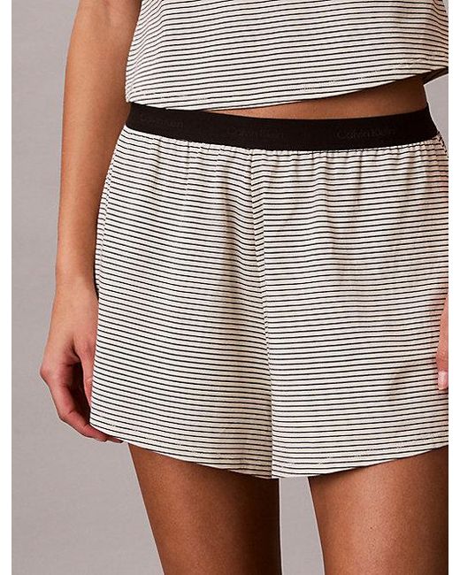 Calvin Klein White Pyjama Shorts Ultra Soft Modal