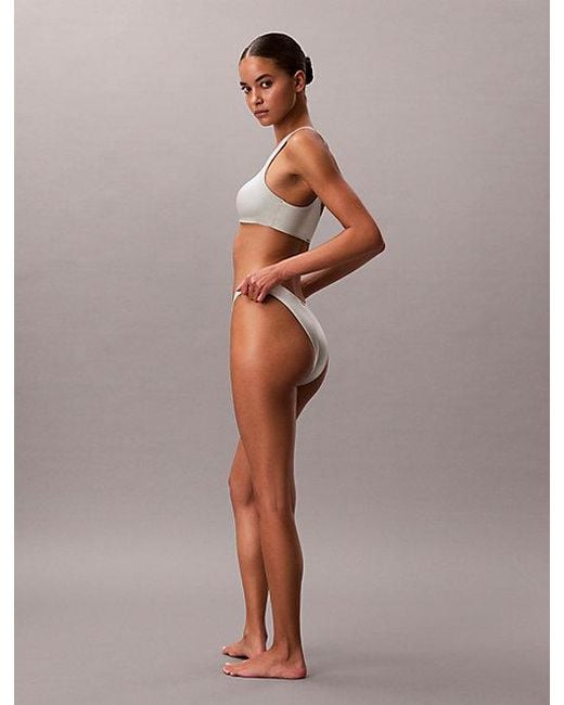 Calvin Klein Green Dipped Bikini Bottoms Ck Shine
