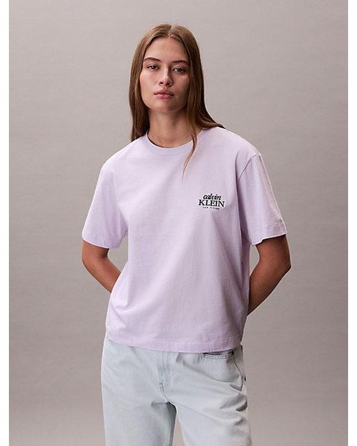 Calvin Klein Multicolor Jeans Relaxed Embroidered Logo T-Shirt