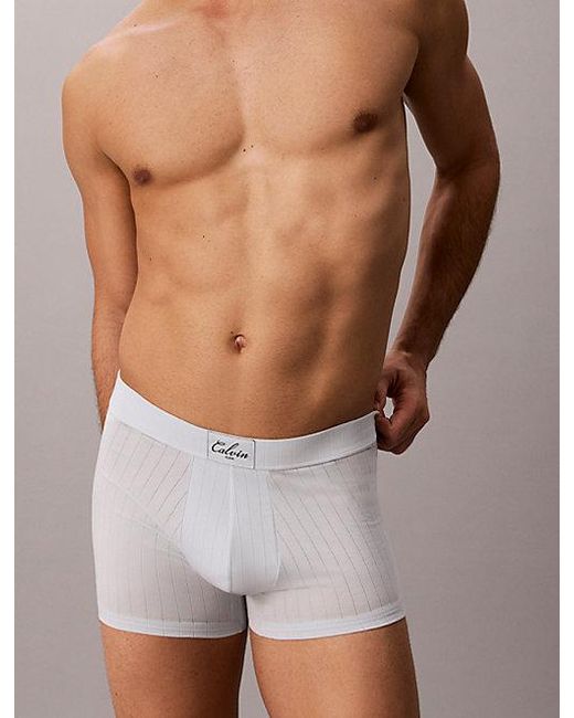 Calvin Klein White Trunks Heritage Cotton for men