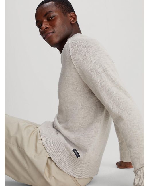Pull à texture flammée Calvin Klein pour homme en coloris Natural