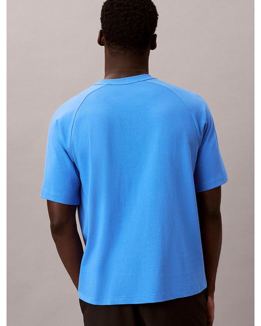 Calvin Klein Blue Performance Cotton Blend Gym T-Shirt for men