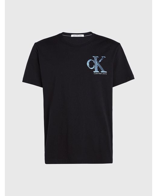 Calvin Klein Jeans Monogram Logo T Shirt Brown