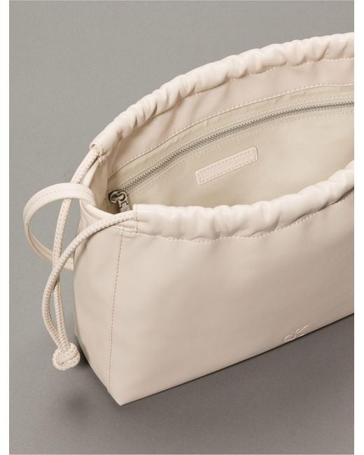 Calvin Klein Natural Drawstring Crossbody Bag