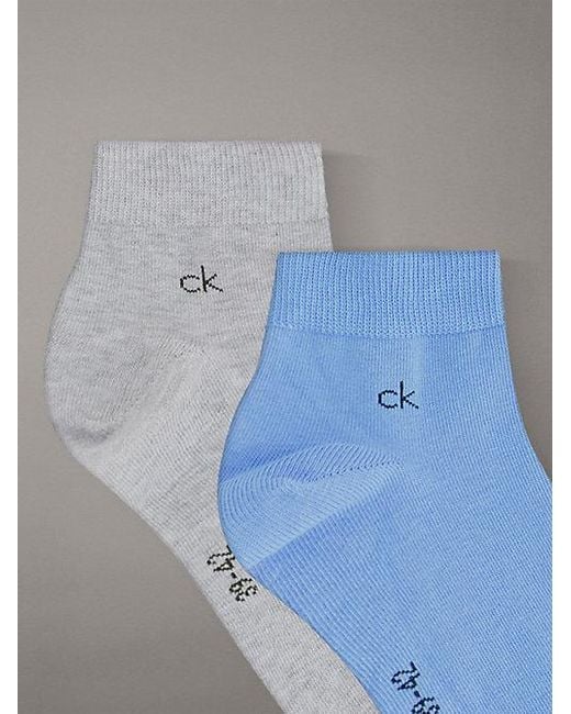 Calvin Klein Blue 3 Pack Soft Cotton Stretch Ankle Socks for men