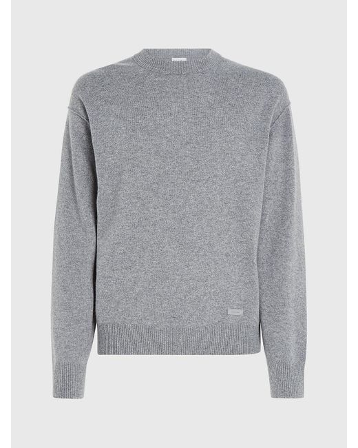 Pull en mélange de laine-cachemire Calvin Klein pour homme en coloris Gray