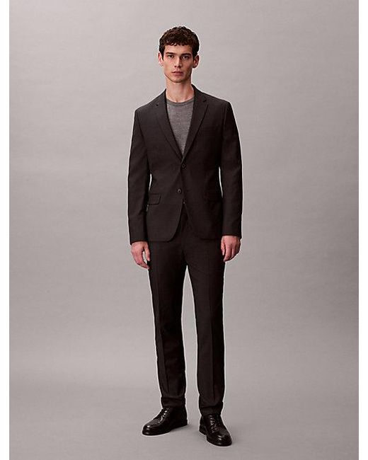 Calvin Klein Gray Micro Dot Slim Blazer for men