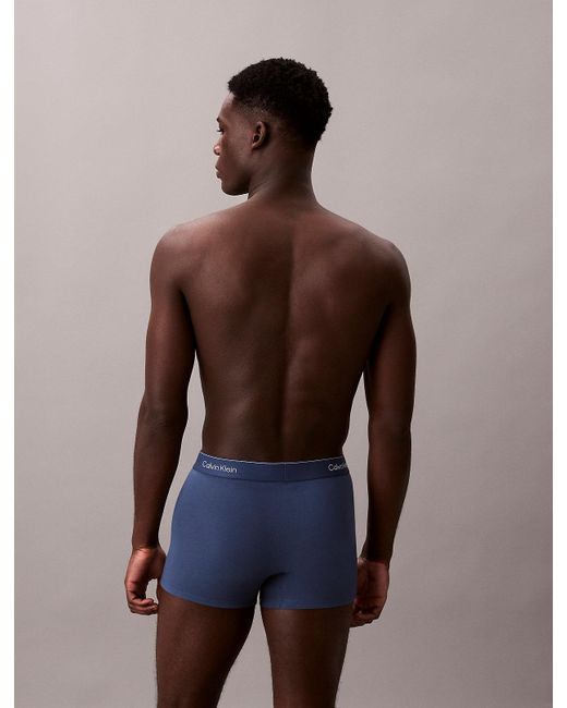 Calvin Klein Blue 3 Pack Relaxed Dart Trunks for men