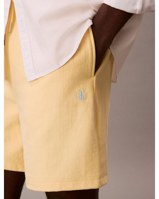 Short De Jogging En Tissu Éponge De Coton Calvin Klein pour homme en coloris Natural