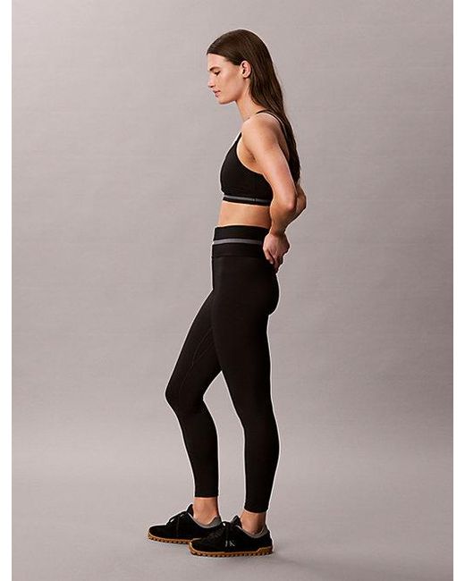 Calvin Klein Black Sport Quick Dry High Rise 7 8 Gym Leggings