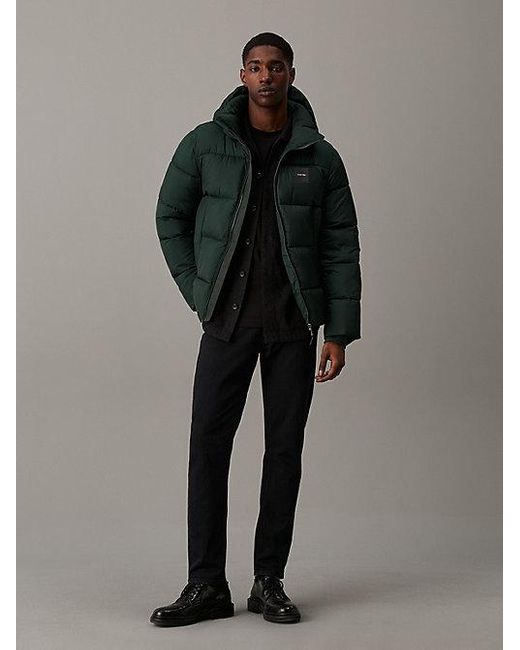 Calvin Klein Pufferjack Met Capuchon in het Multicolor voor heren