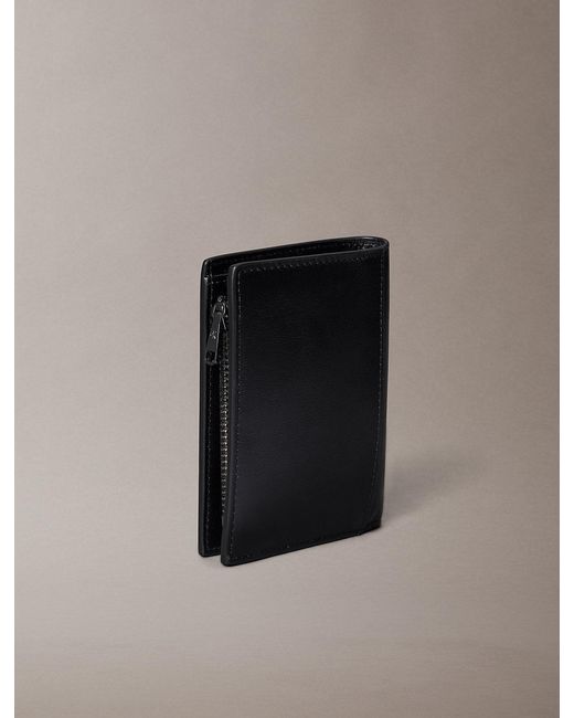 Calvin Klein Black Embossed Monogram Bifold Wallet for men