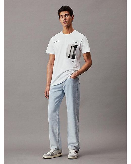 Camiseta con estampado fotográfico Calvin Klein de hombre de color Gray