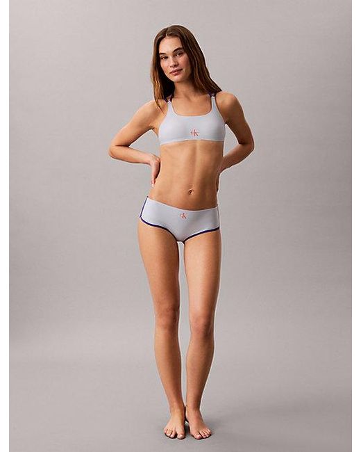 Calvin Klein Bralette Bikinitop in het Blue