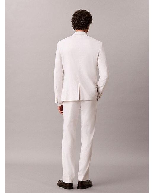 Calvin Klein Pink Slim Linen Blend Blazer for men