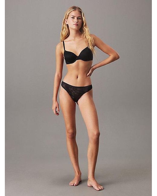 Calvin Klein Black Demi T-Shirt Bra Sheer Marquisette
