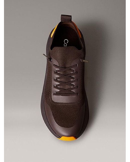 Calvin Klein Gray Mesh Chunky Runner Sock Trainers