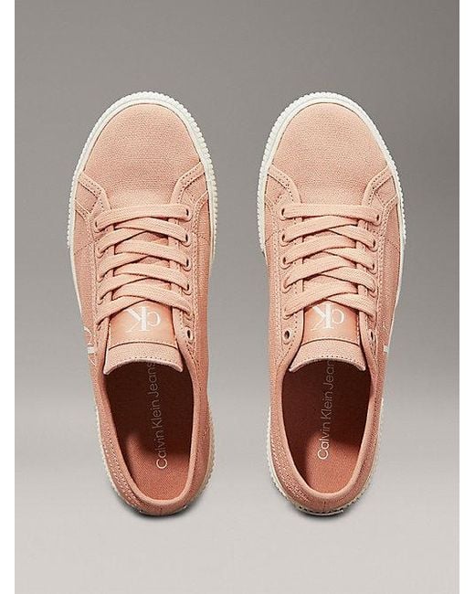 Calvin Klein Canvas Sneakers Met Laag Profiel in het Multicolor