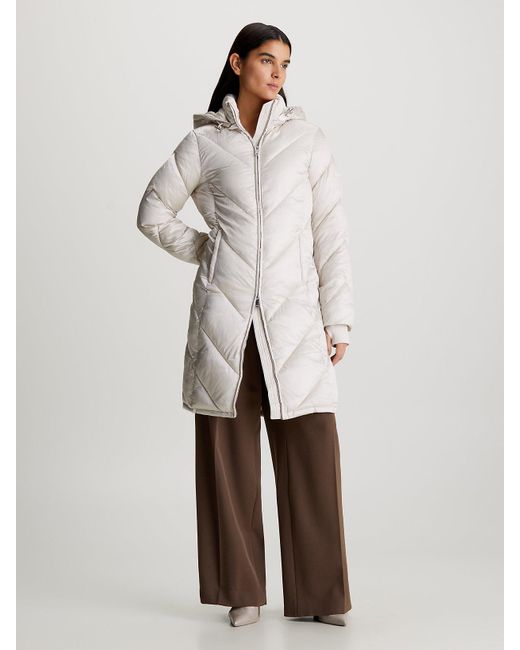 Calvin Klein Natural Padded Pearlescent Coat