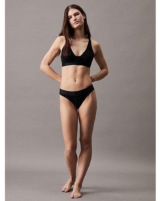 Calvin Klein Black Lace Thong Intrinsic