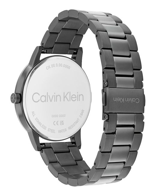 Calvin Klein Blue Textured Dial Link Bracelet Watch for men
