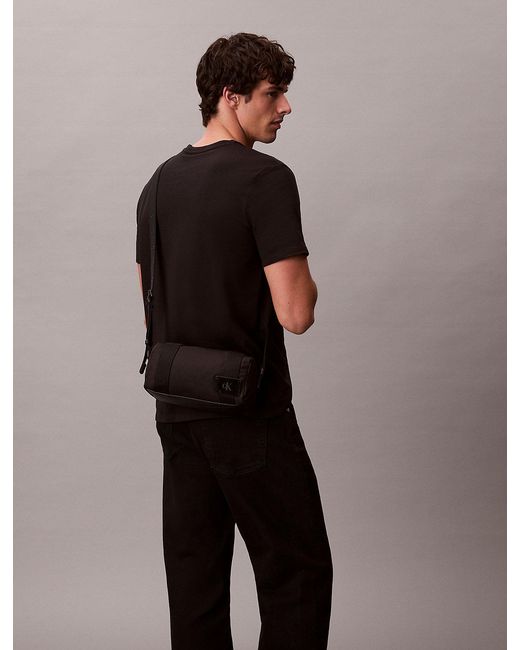 Calvin Klein Gray Canvas Camera Bag for men
