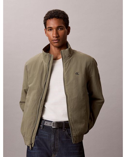 Calvin Klein Natural Padded Nylon Zip-Up Jacket for men