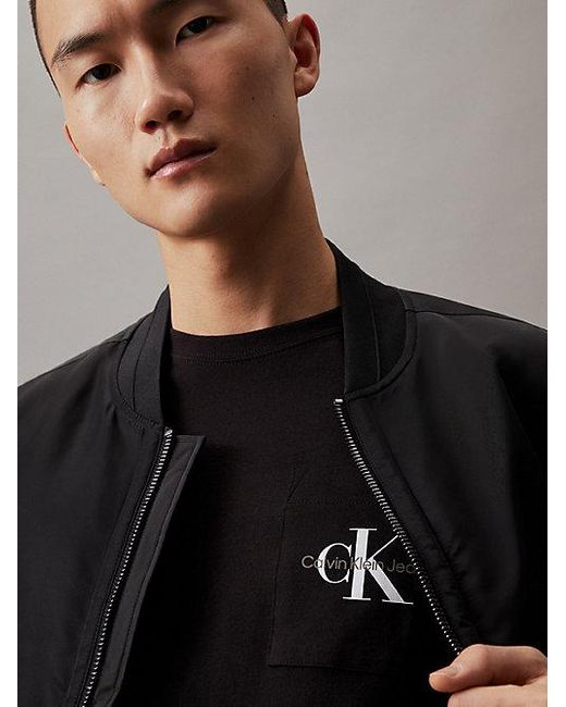 Calvin Klein Blue Jeans Slim Monogram Pocket T-Shirt for men