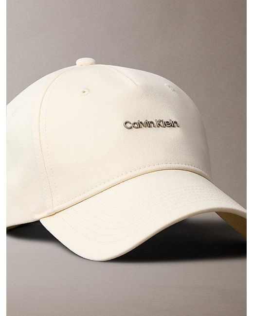 Calvin Klein Natural Cotton Twill Logo Cap