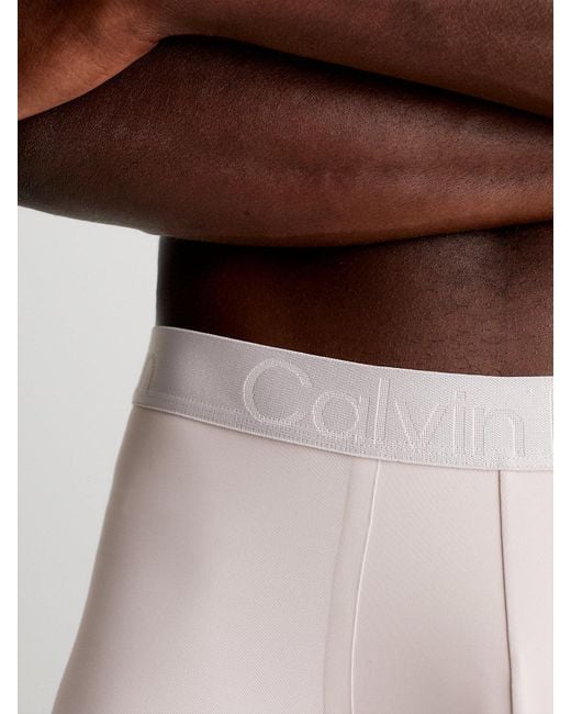 Calvin Klein Pink Low Rise Trunks - Ck Black Cooling for men