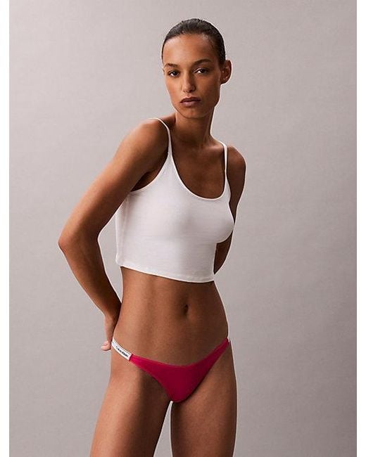 Calvin Klein Multicolor Dipped String Thong Icon Logo