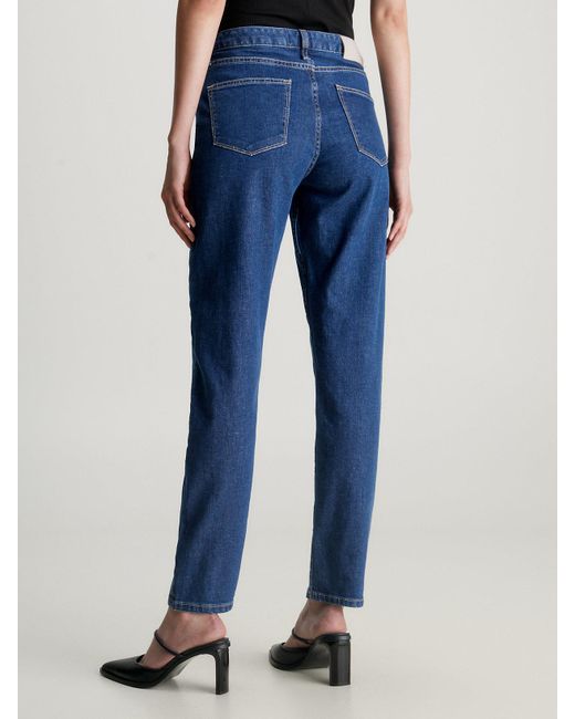 Calvin Klein Blue Mid Rise Slim Jeans