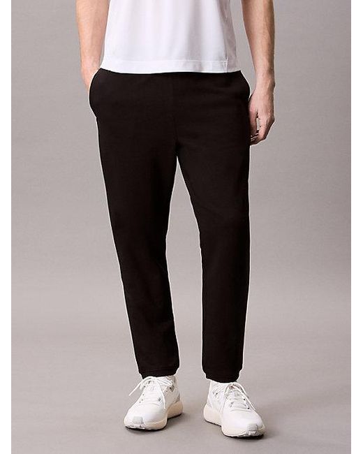 Calvin Klein White Sport Fleece Joggers for men