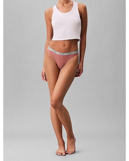 Calvin Klein White Bikini Briefs Icon Logo