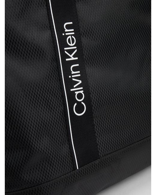 Calvin Klein Black Beach Tote Bag - Ck Meta Legacy