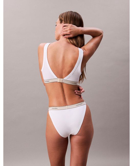 Calvin Klein White Lightly Lined Triangle Bralette