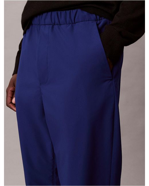 Calvin Klein Blue Tech Slim Pull-On Pants for men