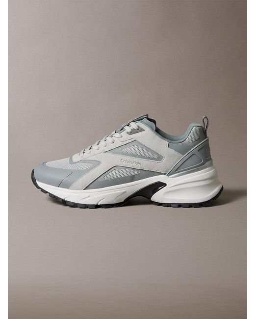 Calvin Klein Metallic Knit Mesh Runner Trainers for men